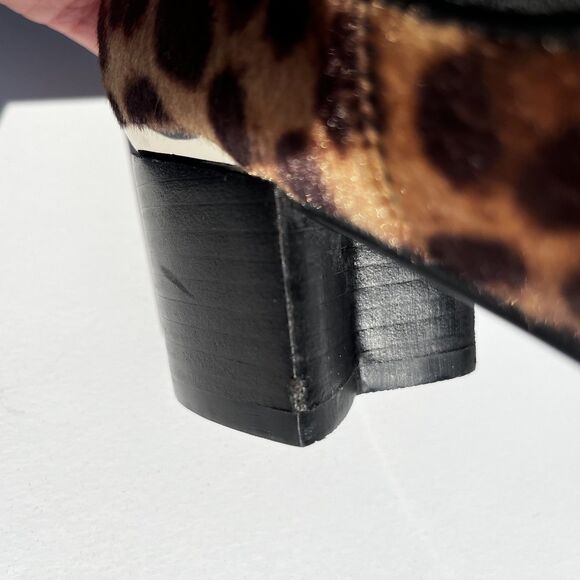 NINE WEST Hartyn Leopard Ankle Boots Pointed Toe Slip-on Booties Size 8 - Picture 13 of 13